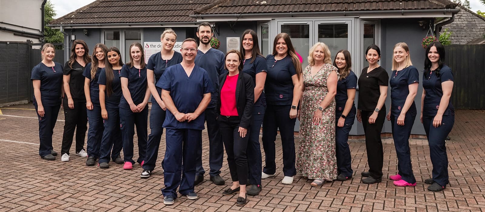 Dr Stephen Pitt and the team outside The Dental Studio in Colchester